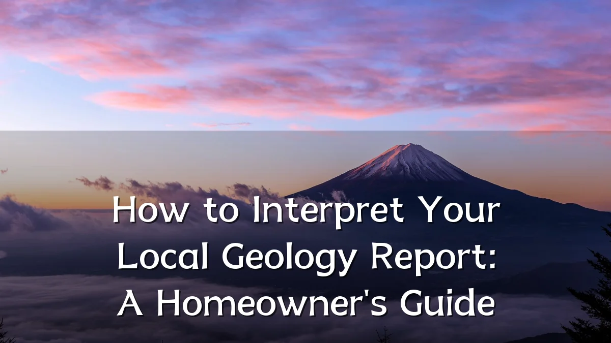 How to Interpret Your Local Geology Report: A Homeowner's Guide