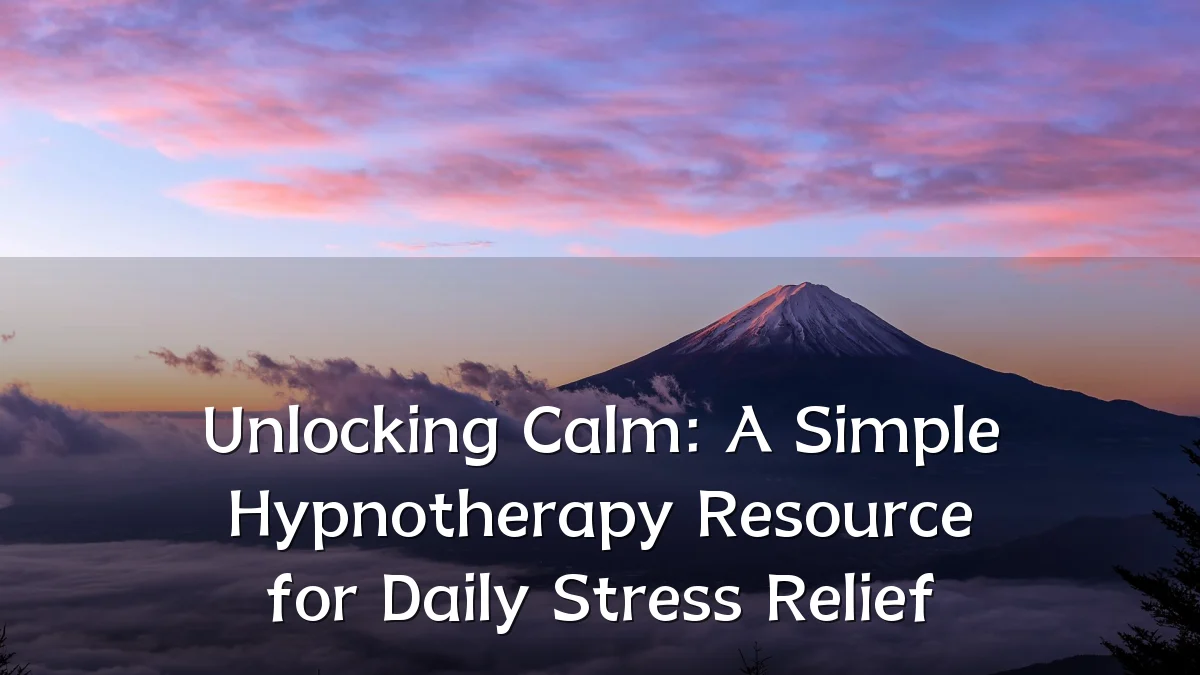 Unlocking Calm: A Simple Hypnotherapy Resource for Daily Stress Relief