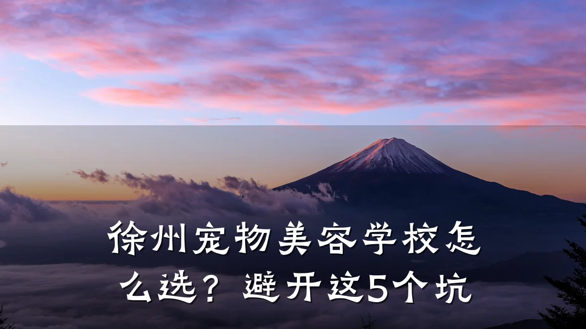 徐州宠物美容学校怎么选？避开这5个坑